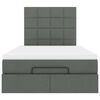 vidaXL Ottoman-Bett mit Matratze Dunkelgrau 120x190 cm Stoff