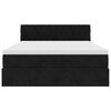 vidaXL Ottoman-Bett mit Matratze Schwarz 140x200 cm Samt
