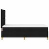 vidaXL Boxspringbett mit Matratze Schwarz 100 x 200 cm Stoff