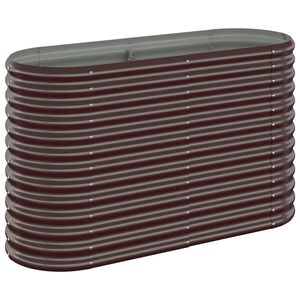 vidaXL Hochbeet Verzinkter Stahl 114x40x68 cm Braun