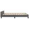 vidaXL Bettgestell mit Kopfteil ohne Matratze Grau 140x200 cm