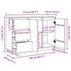 vidaXL Sideboard mit Schubladen Braun Eichen-Optik 111 x 34 x 75 cm