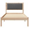 vidaXL Bettgestell mit gepolstertem Kopfteil Dunkelgrau 90 x 190 cm