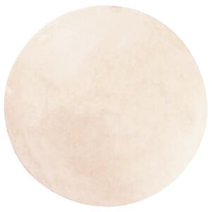 vidaXL Teppich HUARTE Kurzflor Weich und Waschbar Beige &Oslash; 160 cm
