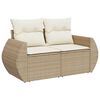 vidaXL Gartensofa-set 13 pcs Beige Poly-Rattan