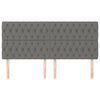 vidaXL Kopfteil Dunkelgrau 180 x 7 x 118/128 cm Stoff
