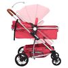 vidaXL 2-in-1-Kinderwagen Rot Aluminium