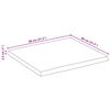 vidaXL Tischplatte mit Baumkante 80x80x2,5 cm Massivholz Mango