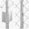 vidaXL Zaun mit Pfosten Silber 1,4 x 10 m Stahl