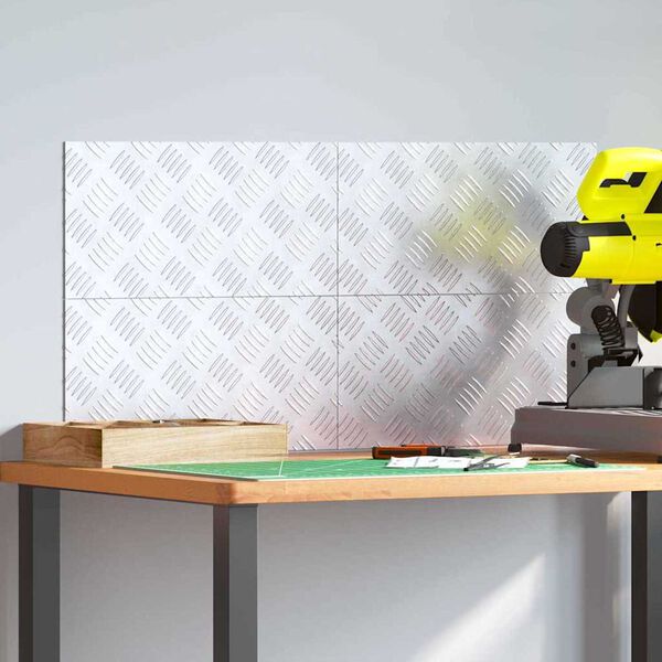 vidaXL Treppe Tritt Rechtwinklig 4 pcs Silber 40 x 20 cm Aluminium