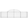 vidaXL Gabionen mit Hochbogen 30 Stk. 200x30x40/60 cm Verzinktes Eisen