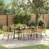 vidaXL Garten Essgruppe 7 pcs Braun Poly-Rattan