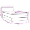 vidaXL Boxspringbett mit Matratze Hellgrau 80x220 cm Samt