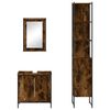 vidaXL 3-tlg. Badm&ouml;bel-Set R&auml;uchereiche Holzwerkstoff