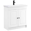 vidaXL Badezimmerm&ouml;bel-Set Wei&szlig; 56 x 37,5 x 81 cm Holzwerkstoff