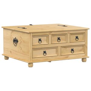 vidaXL Truhe Corona 90x78x45 cm Massivholz Kiefer