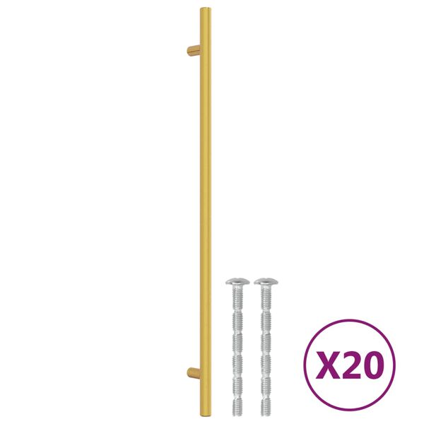 vidaXL M&ouml;belgriffe 20 Stk. Golden 320 mm Edelstahl