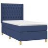 vidaXL Boxspringbett mit Matratze & LED Blau 90x190 cm Stoff