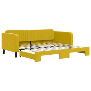 vidaXL Tagesbett Ausziehbar Gelb 100x200 cm Samt