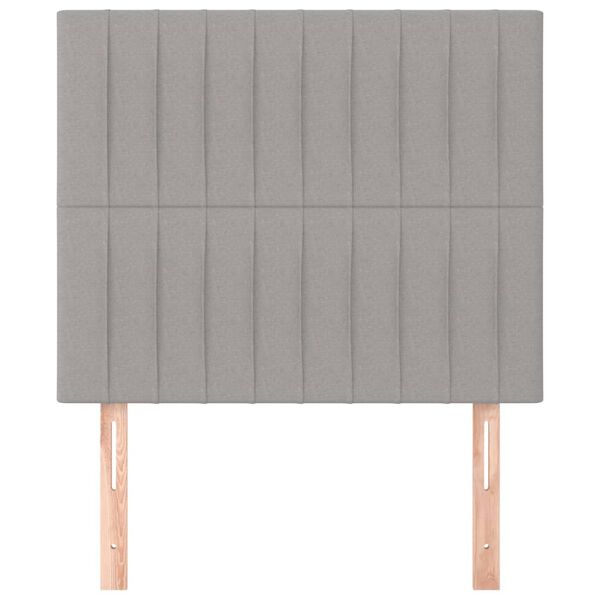 vidaXL Kopfteil Hellgrau 90x5x118/128 cm Stoff