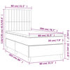 vidaXL Boxspringbett mit Matratze Hellgrau 80x200 cm Samt