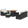 vidaXL Garten-Sofa-Set 8 Stk. 7-Sitzanzahl Schwarz