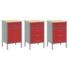 vidaXL Arbeitsschrankset mit Schubladen mit Speicher 8 pcs Rot