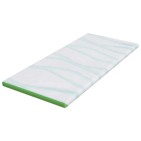 vidaXL Matratzenauflage Wei&szlig; und Gr&uuml;n 90 x 200 cm Jacquard Stoff