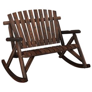 vidaXL Garten-Schaukelbank 2-Sitzer 123x96x102 cm Massivholz Fichte