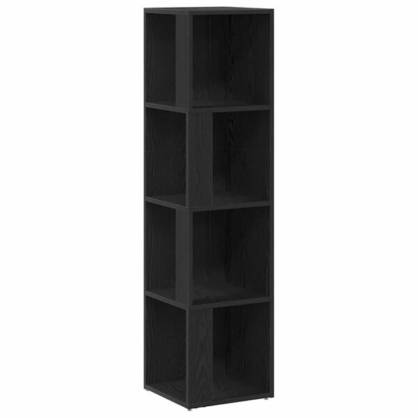 vidaXL Eckregale Schwarz Eichen-Optik 33 x 33 x 132 cm Holzwerkstoff