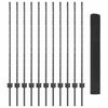 vidaXL Zaun mit Pfosten Grau 1,2 x 25 m Stahl und PVC