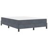 vidaXL Boxspringbett mit Matratze Dunkelgrau 140 x 190 cm Stoff