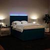 vidaXL Boxspringbett mit Matratze Blau 160x200 cm Samt