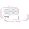 vidaXL Bettgestell ohne Matratze Hellgrau 180x200 cm Stoff