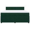 vidaXL Boxspringbett mit Matratze Dunkelgr&uuml;n 180x200 cm Samt