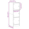 vidaXL Highboard mit Glast&uuml;ren Schwarz 35x37x109 cm