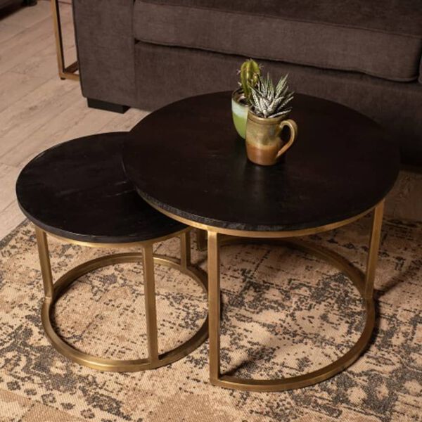 HSM Collection 2-tlg. Couchtisch-Set Finnley Rund