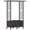 vidaXL Hochbeet mit Rankgitter und Dach Braun 124,5 x 40 x 142 cm PP