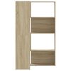 vidaXL Eck-B&uuml;cherregal 4 Etagen Sonoma Eiche 85x85x140cm Holzwerkstoff