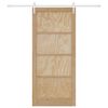 vidaXL Schiebet&uuml;r ORKDAL Braun 93 x 211 cm Massives Kiefernholz