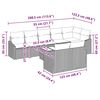 vidaXL Gartensofa-set mit Kissen 9 pcs Braun und Creme Poly-Rattan