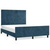 vidaXL Bettgestell ohne Matratze Dunkelblau 140x190 cm Samt