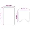 vidaXL Anti-Rutsch Badematten-Set 2 pcs Grau PP