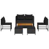 vidaXL Garten-Sofa-Set 6 pcs Schwarz Poly-Rattan