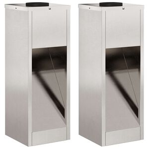 vidaXL Solar LED Wegeleuchte 2 pcs Edelstahl Edelstahl