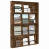 vidaXL Magazinregal mit Regal 2 pcs Ger&auml;ucherte Eiche 100 x 12 x 70 cm