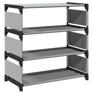 vidaXL Schuhregal 4 Ebenen Grau 54x28x55 cm Vliesstoff