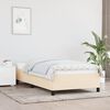 vidaXL Bettgestell ohne Matratze Creme 90x190 cm Stoff