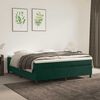vidaXL Boxspringbettgestell Dunkelgr&uuml;n 160x200 cm Samt