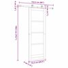 vidaXL Schiebet&uuml;r ORKDAL Braun 73,5 x 198,5 cm Massives Kiefernholz